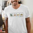 Reading Silly Goose Teacher Bookish Librarian Book Lover Men's V-Neck T-Shirt