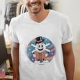 Reading Is Snow Much Fun Snowflake Top Hat Book Fan Winter Men's V-Neck T-Shirt