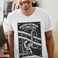 Reading Between The Timelines Time Travel Books Men's V-Neck T-Shirt Reading Between The Timelines Time Travel Books Men's V-Neck T-Shirt