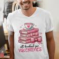 Retro Groovy Valentine Men Women Kid Tees By Emily All Booked For Valentines Book Reading Bookworm Nerdy Men's V-Neck T-Shirt Retro Groovy Valentine Men Women Kid Tees By Emily All Booked For Valentines Book Reading Bookworm Nerdy Men's V-Neck T-Shirt