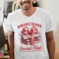 Romance Book Reading Bookish Romance Reader Social Club Men's V-Neck T-Shirt Romance Book Reading Bookish Romance Reader Social Club Men's V-Neck T-Shirt