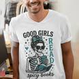 Romance Reader Good Girls Read Spicy Books Halloween Costume Men's V-Neck T-Shirt
