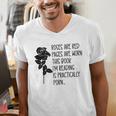 Roses Are Red Pages Are Worn Spicy Book Reading Smut Reader Men's V-Neck T-Shirt Roses Are Red Pages Are Worn Spicy Book Reading Smut Reader Men's V-Neck T-Shirt
