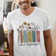School Psychologist Book Psychology Teacher Appreciation Men's V-Neck T-Shirt