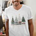 Seasons Readings Christmas Tree Book Lover Men's V-Neck T-Shirt