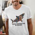 Shark Costume Teens Books Nerds Shark Stuffed Animal Sharks Men's V-Neck T-Shirt Shark Costume Teens Books Nerds Shark Stuffed Animal Sharks Men's V-Neck T-Shirt