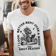 Smut Reader Skeleton Book Lover Dark Humor Art Premium Tri-Blend Men's V-Neck T-Shirt Smut Reader Skeleton Book Lover Dark Humor Art Premium Tri-Blend Men's V-Neck T-Shirt