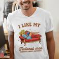 Smutty Book Lover I Like My Fictional Men Spicy Book Men's V-Neck T-Shirt