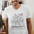 Sorry I'm Booked Book Lover Teachers Librarians Men's V-Neck T-Shirt