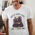 Spread Those Pages Like A Good Girl Dark Romance Spicy Books Men's V-Neck T-Shirt Spread Those Pages Like A Good Girl Dark Romance Spicy Books Men's V-Neck T-Shirt