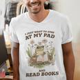 Stay At My Pad And Read Books Frog Introvert Reading Men's V-Neck T-Shirt Stay At My Pad And Read Books Frog Introvert Reading Men's V-Neck T-Shirt
