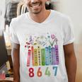 Subtle Floral Foxglove Daisy Tulip Book Lover Men's V-Neck T-Shirt Subtle Floral Foxglove Daisy Tulip Book Lover Men's V-Neck T-Shirt