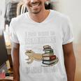 Tiny Dinosaur Read Books & Pet My Bearded Dragon Lover Premium Tri-Blend Men's V-Neck T-Shirt