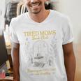 Tired Moms Book Club Coffee Chaos Readers Cozy Men's V-Neck T-Shirt