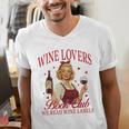 Valentine’s Day Wine Lovers Book Club We Read Wine Labels Men's V-Neck T-Shirt Valentine’s Day Wine Lovers Book Club We Read Wine Labels Men's V-Neck T-Shirt