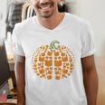 Vintage Book Pumpkin Autumn Fall Librarians Bookworm Teacher Men's V-Neck T-Shirt Vintage Book Pumpkin Autumn Fall Librarians Bookworm Teacher Men's V-Neck T-Shirt