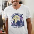 Vintage Sexy Witch Spooky Readers Book Lover Club Halloween Men's V-Neck T-Shirt