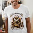 Wise Owl Reading Books Men's V-Neck T-Shirt