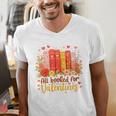 Women's All Booked For Valentine Teacher Valentines Reading Book Men's V-Neck T-Shirt