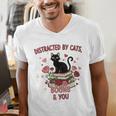 Women's Cat Books Romantic Floral Aesthetic Book Lover Cat Owner Men's V-Neck T-Shirt Women's Cat Books Romantic Floral Aesthetic Book Lover Cat Owner Men's V-Neck T-Shirt