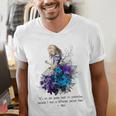 Women's Vintage Book Quote It’s No Use Going Back To Yesterday Men's V-Neck T-Shirt