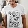 Writer Novelist Book Poetry Author Skeleton Tarot Card Men's V-Neck T-Shirt Writer Novelist Book Poetry Author Skeleton Tarot Card Men's V-Neck T-Shirt