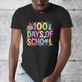 100 Days Of School Book Pencil Teachers Girls Kids 100th Day Men's V-Neck T-Shirt 100 Days Of School Book Pencil Teachers Girls Kids 100th Day Men's V-Neck T-Shirt