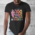 100th Day Of School Teacher Floral 100 Days In The Books Men's V-Neck T-Shirt 100th Day Of School Teacher Floral 100 Days In The Books Men's V-Neck T-Shirt