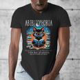 Abibliophobia Cat Reading Bookworm Reader Nerd For Men Women Girls Kids Men's V-Neck T-Shirt Abibliophobia Cat Reading Bookworm Reader Nerd For Men Women Girls Kids Men's V-Neck T-Shirt