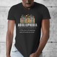 Abibliophobia Definition Book Reader Book Nerd Book Reading Men's V-Neck T-Shirt
