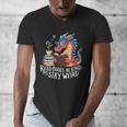 Adorable Book Lover Dragon Read Books Be Kind Stay Weird Men's V-Neck T-Shirt