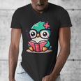 Adorable Book Lover Humming Bird With Reading Glasses Cute Men's V-Neck T-Shirt Adorable Book Lover Humming Bird With Reading Glasses Cute Men's V-Neck T-Shirt