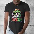 Adorable Book Lover Iguana With Reading Glasses Cute Men's V-Neck T-Shirt