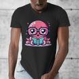 Adorable Book Lover Octopus With Reading Glasses Cute Men's V-Neck T-Shirt Adorable Book Lover Octopus With Reading Glasses Cute Men's V-Neck T-Shirt