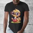 Adorable Book Lover Ostrich With Reading Glasses Cute Men's V-Neck T-Shirt Adorable Book Lover Ostrich With Reading Glasses Cute Men's V-Neck T-Shirt