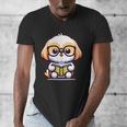 Adorable Book Lover Shih Tzu With Reading Glasses Cute Men's V-Neck T-Shirt