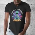 Alien Reader Reading Teacher Librarian Book Lover Men's V-Neck T-Shirt