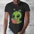 Alien Reading Book Believe In Yourself Kids Women Men Men's V-Neck T-Shirt Alien Reading Book Believe In Yourself Kids Women Men Men's V-Neck T-Shirt