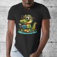 Alligator Reading a Book Animal Men's V-Neck T-Shirt