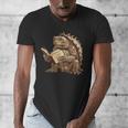 Alligator Snapping Turtle Reading A Book Men's V-Neck T-Shirt Alligator Snapping Turtle Reading A Book Men's V-Neck T-Shirt