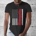 America Flag Read Book Reading Librarian Men Women Kids Men's V-Neck T-Shirt