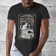 Anti-Social Book-Club Cat Graphic Men's V-Neck T-Shirt