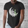 Astronaut Reading Book To Alien Moon Space Book Lover Men Men's V-Neck T-Shirt Astronaut Reading Book To Alien Moon Space Book Lover Men Men's V-Neck T-Shirt