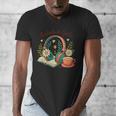 Audiobook Girlie Headphones Book Tea Love Men's V-Neck T-Shirt Audiobook Girlie Headphones Book Tea Love Men's V-Neck T-Shirt