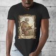 The Aunt Tarot Card Women Skeleton Aunty Book Lover Men's V-Neck T-Shirt