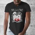 Bella Ciao Goodbye Beautiful Skull Book Of Dark Magic Occult Men's V-Neck T-Shirt