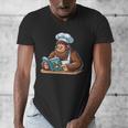 Bigfoot Reading a Cookbook Men's V-Neck T-Shirt