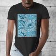 Blue Comic Book Blue Graphic Men's V-Neck T-Shirt