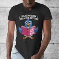 This Is My Book Character Costume Cute Pigeon Kids Reading Men's V-Neck T-Shirt