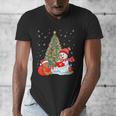 Book Christmas Tree Bookworm Gingerbread Man Snowman Reading Men's V-Neck T-Shirt Book Christmas Tree Bookworm Gingerbread Man Snowman Reading Men's V-Neck T-Shirt